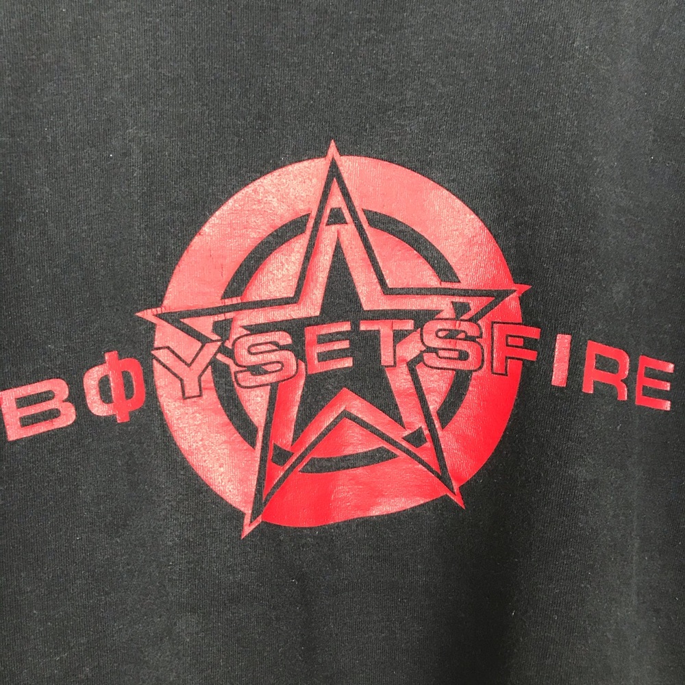 Vintage 1990s Boysetsfire Rock Band Single Stitch T-Shirt - Picture 2 of 4